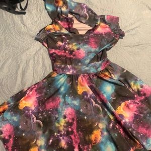 UV reactive hooded skater dress
